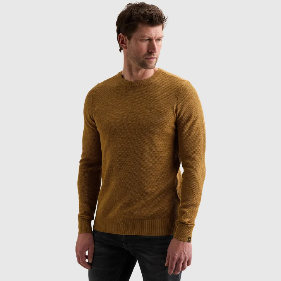 PME Legend regular fit gebreide trui - goudbruin, foto 4