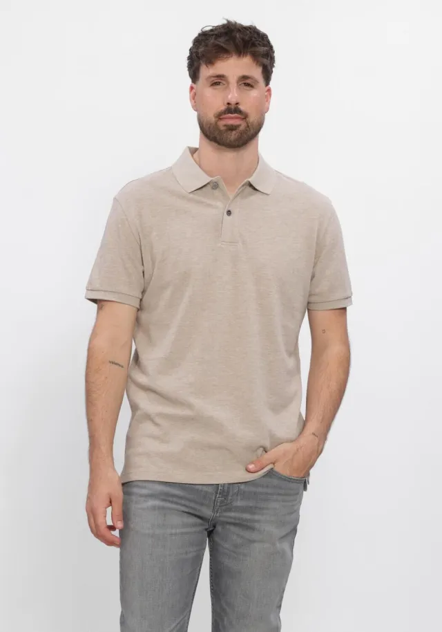 Profuomo Basic piqué poloshirt beige