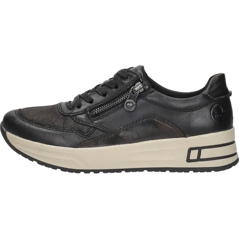 Rieker Sneakers Dames Zwart, foto 2
