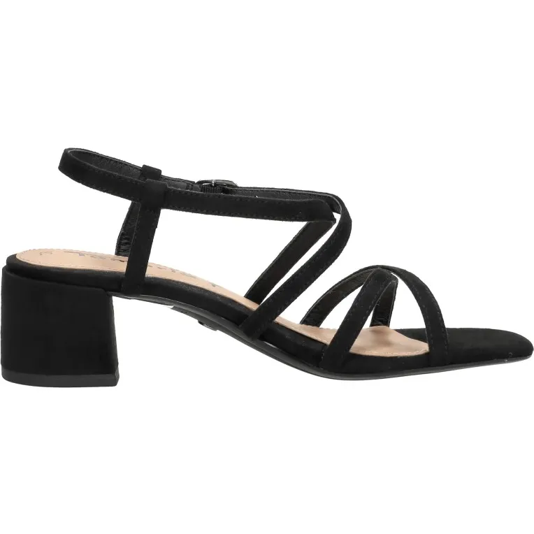 Tamaris sandalen met blokhak zwart