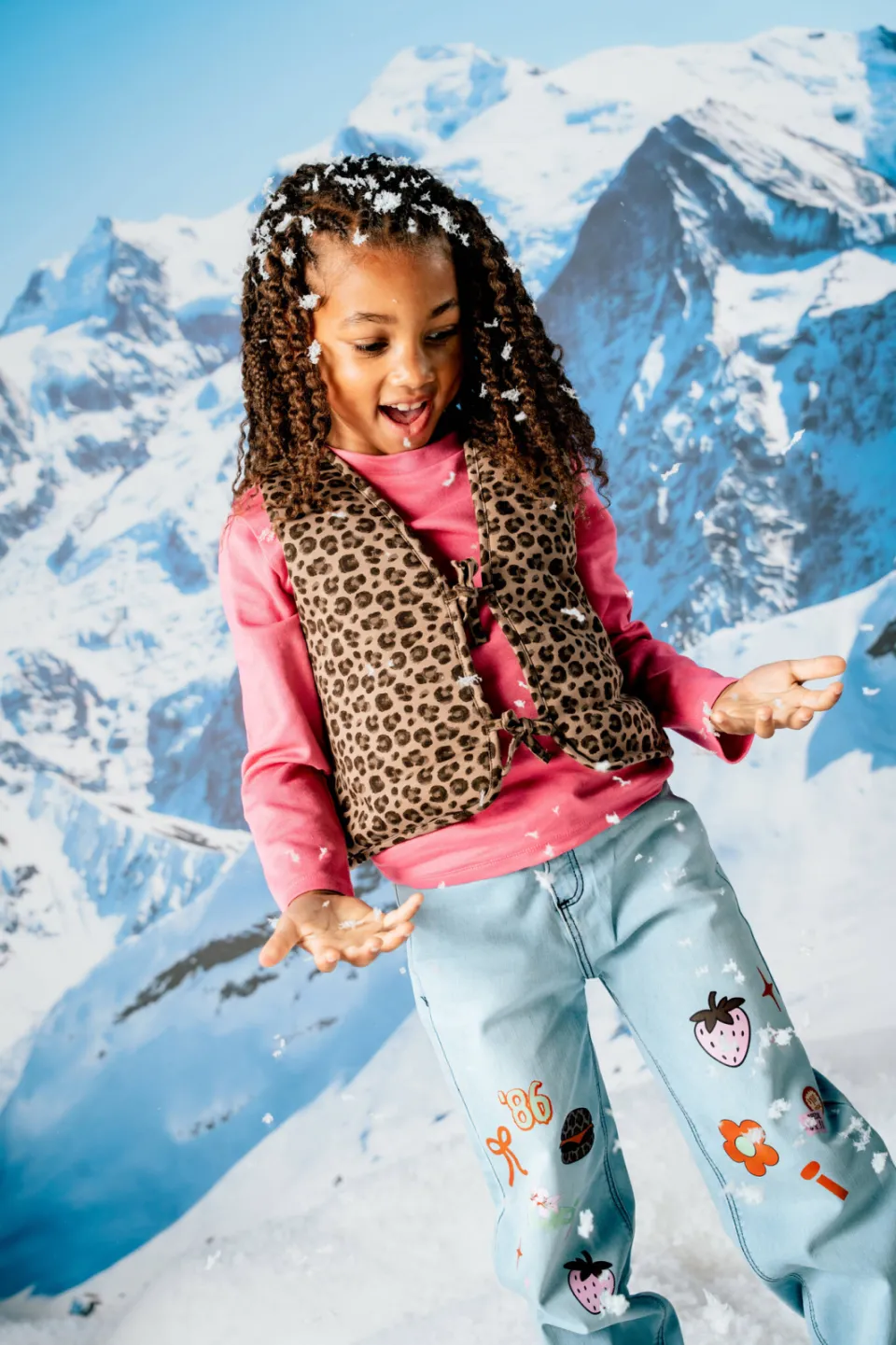 QPI gilet met panterprint - bruin, foto 5
