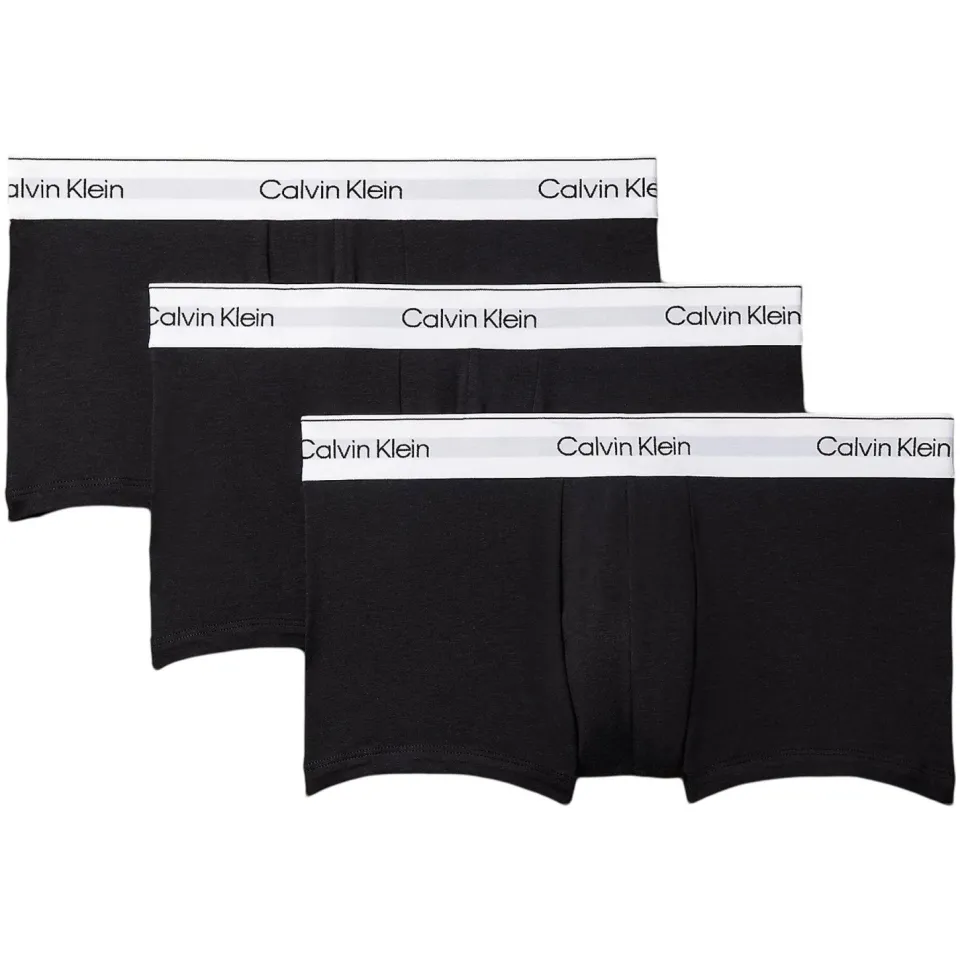 Calvin Klein Low Rise Trunk boxershorts zwart/wit, foto 3