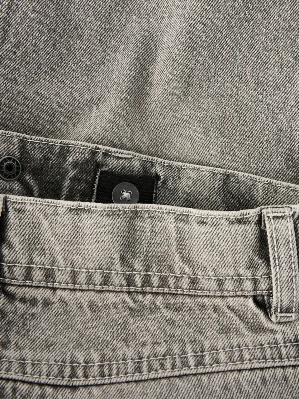 NAME IT denim bermuda loose fit grijs denim Grey denim