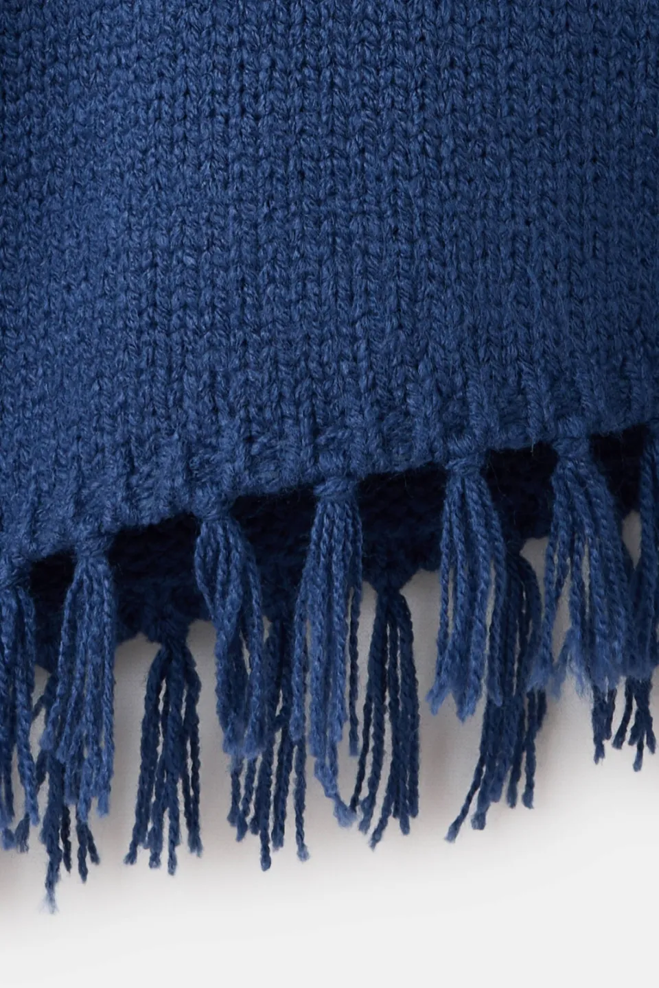 Mango TEEN rechtvallende gebreide trui met franjes - middenblauw, foto 6