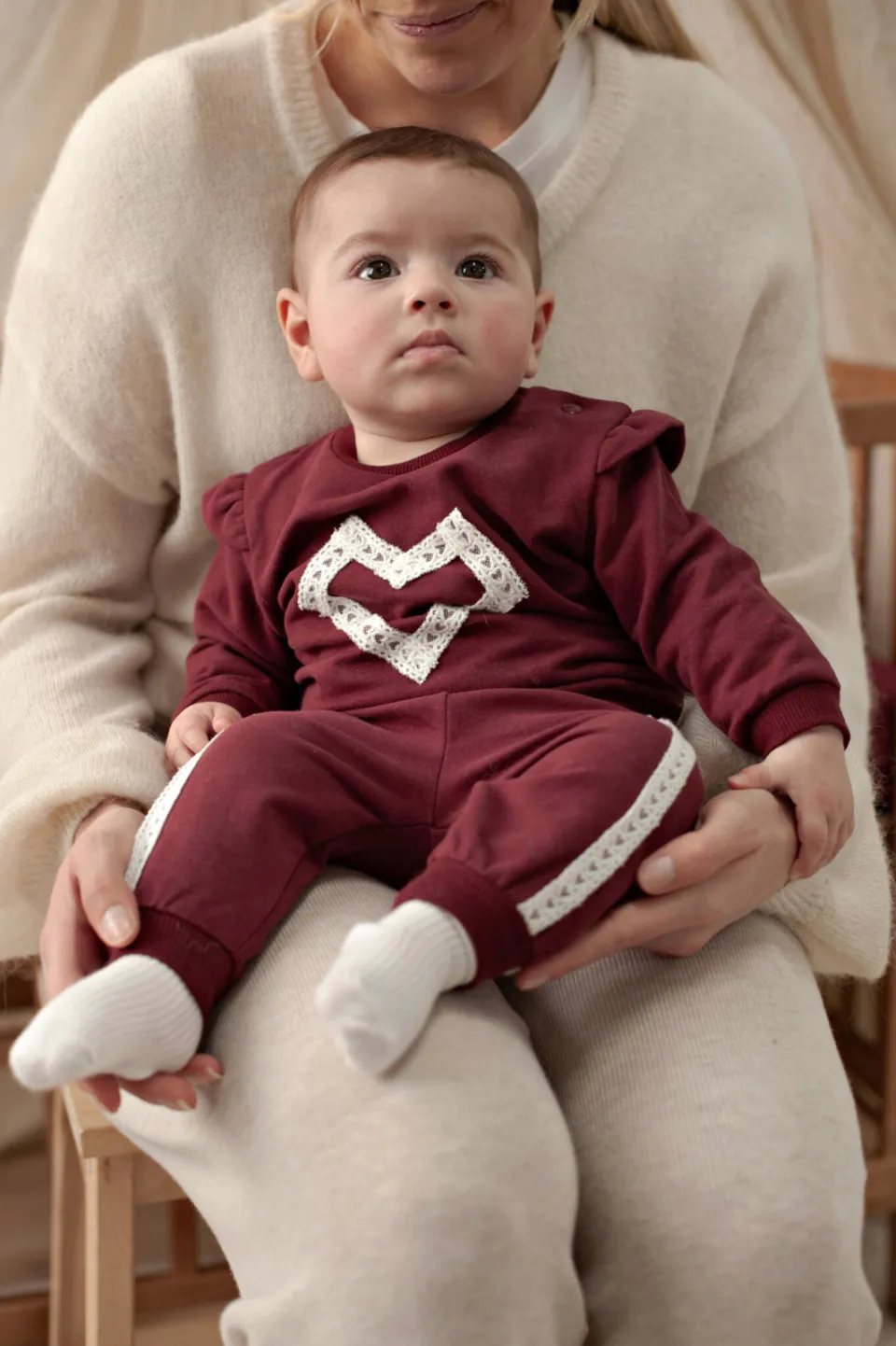 Feetje sweater My Little Love - bordeaux/wit, foto 5