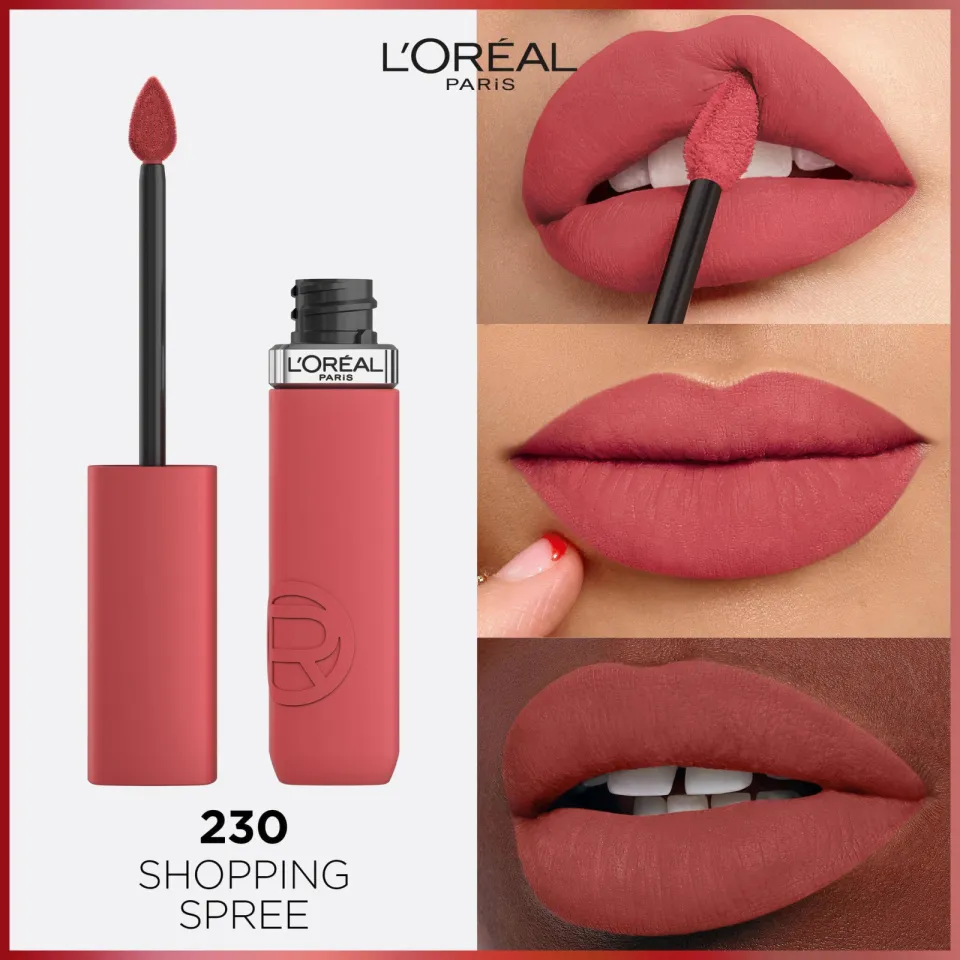 L'oréal Infaillible Matte lippenstift 230 Shopping Spree roze, foto 4