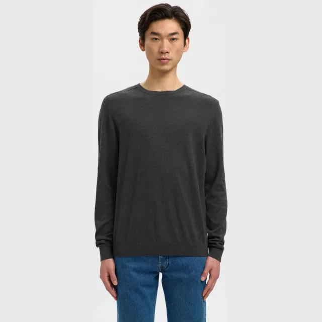 Selected pullover fijn gebreid antraciet, foto 4