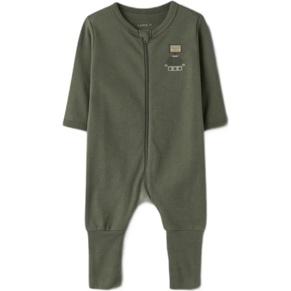 NAME IT BABY pyjama NBMNIGHTSUIT beige groen, foto 2