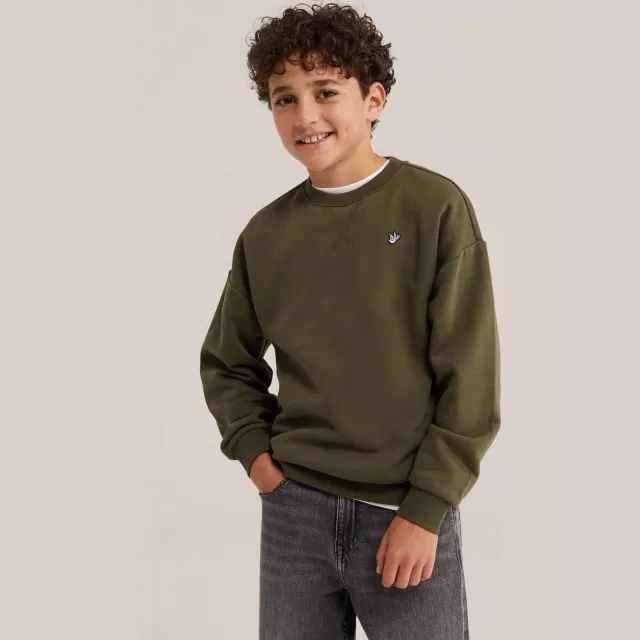 WE Fashion sweater - olijfgroen