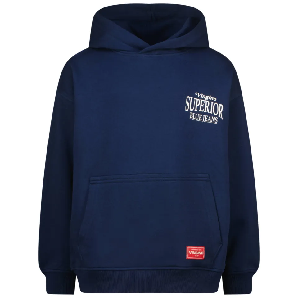 Vingino sweater met backprint donkerblauw, foto 2