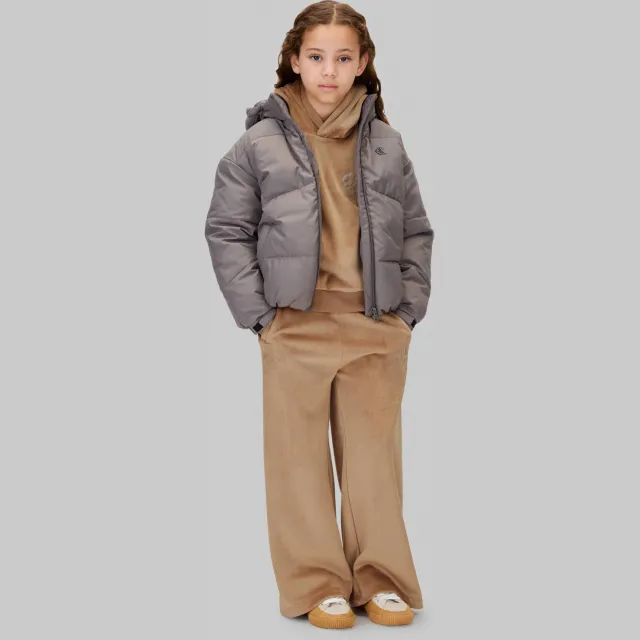 Calvin Klein fluwelen hoodie + broek lichtbruin