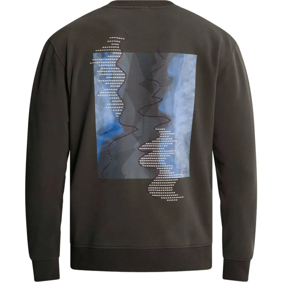 Cast Iron relaxed fit sweater met backprint - clever crows, foto 3