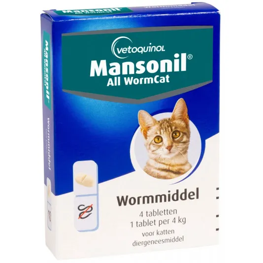 Mansonil All Worm Cat ontwormingstabletten kat, foto 2