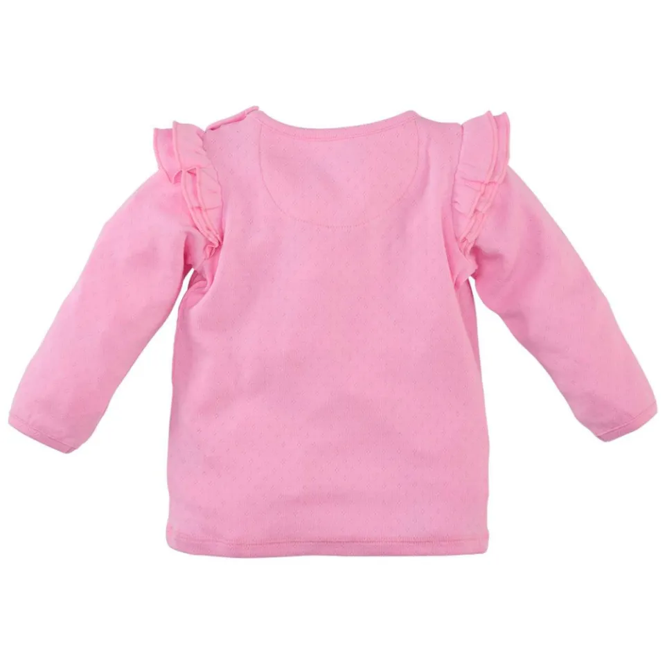 Z8 newborn Josje longsleeve met ruches lichtroze, foto 3