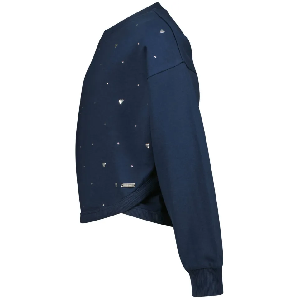 Vingino sweater met hartjes donkerblauw, foto 3