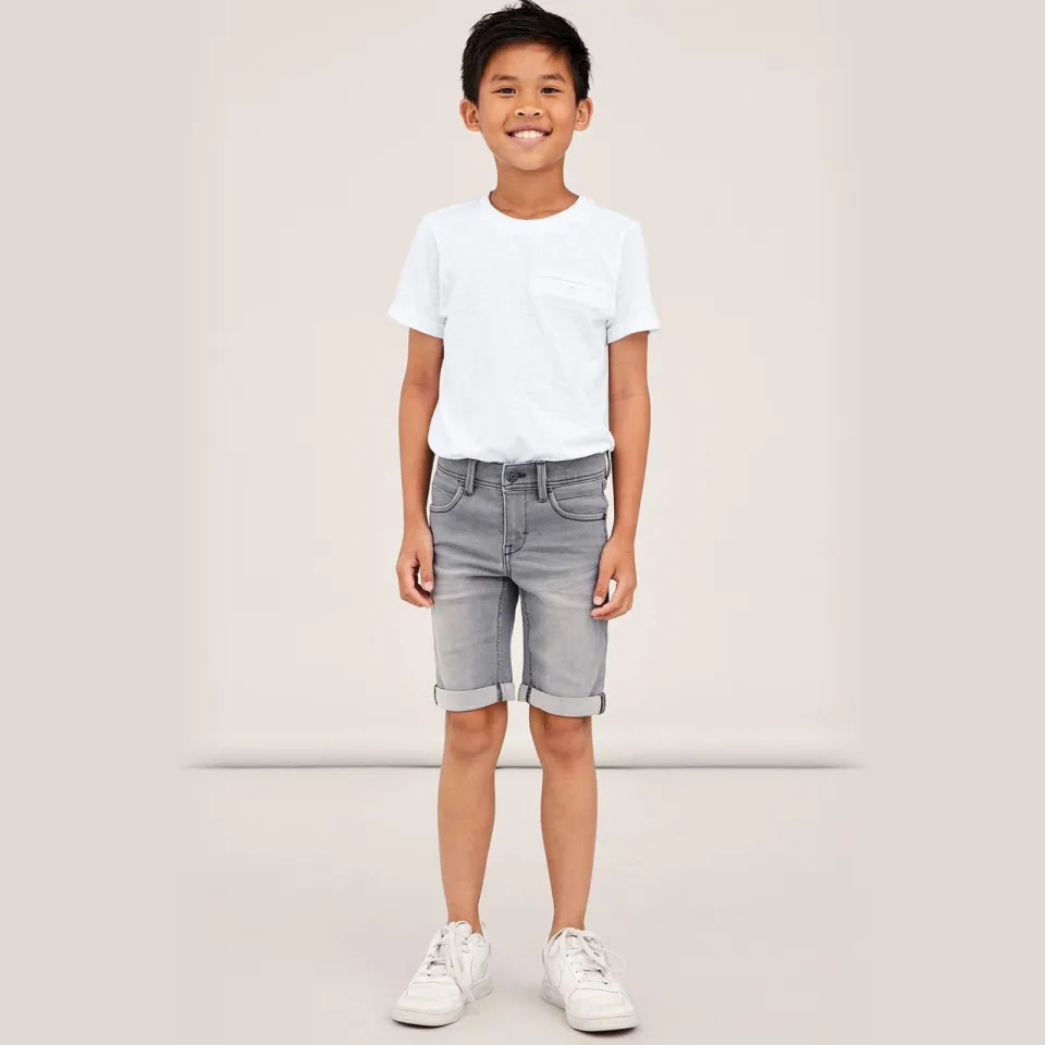 NAME IT NKMSOFUS jeansshort grijs Medium Grey Denim