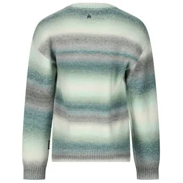 Retour Jeans rechtvallende gestreepte gebreide trui - donkergroen/grijs/offwhite, foto 3