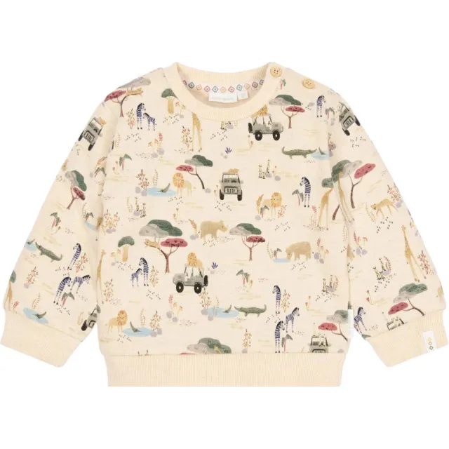 Little Dutch sweater met print - beige/groen, foto 2