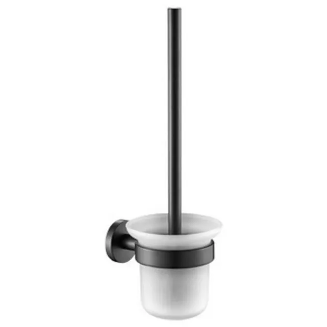 Plieger Toiletborstelset Plieger Vigo Wandmodel met Glas Mat Zwart