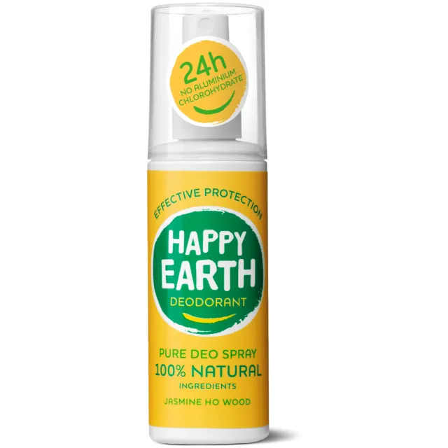 Happy Earth 100% Natural deodorantspray jasmine ho wood