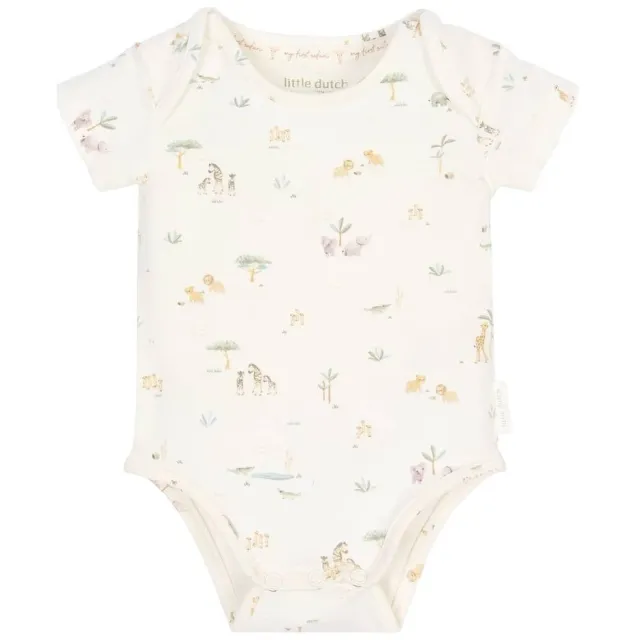 Little Dutch katoenen romper met print - crème