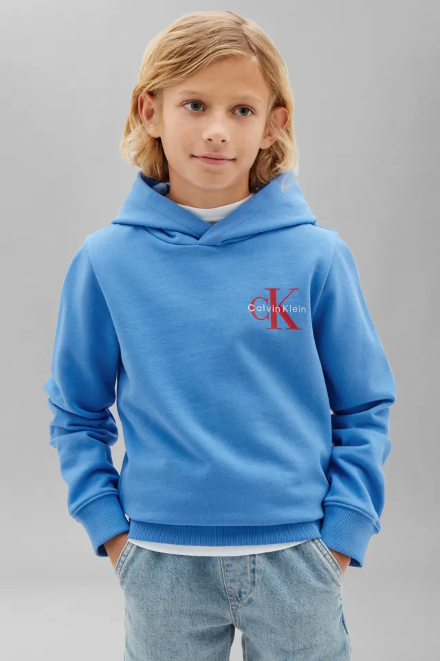 Calvin Klein sweat hoodie met logo - blauw Helderblauw