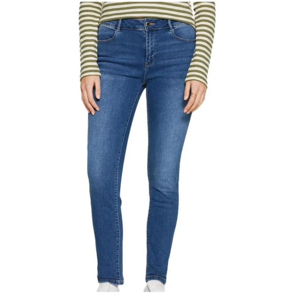 Morgan skinny jeans medium blue denim, foto 5