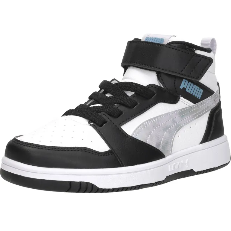 Puma Rebound V6 Mid Space Belle meisjes sneakers zwart lila, foto 6