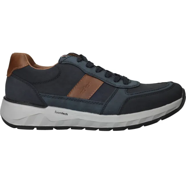 Rieker Sneakers zwart met roze details Blauw