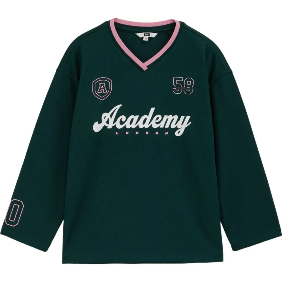 WE Fashion longsleeve met tekst donkergroen, foto 2