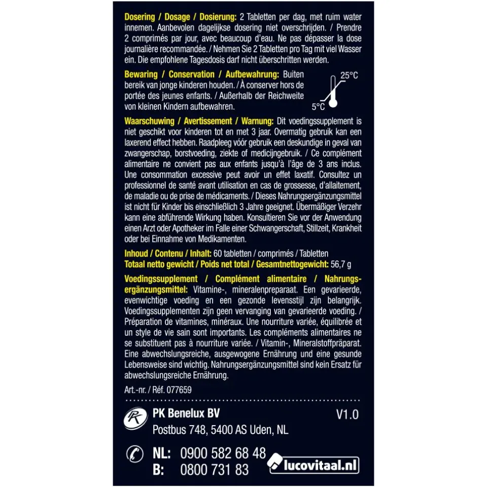 Lucovitaal Multi+ IJzer Energie Hoog Gedoseerd tabletten, foto 4