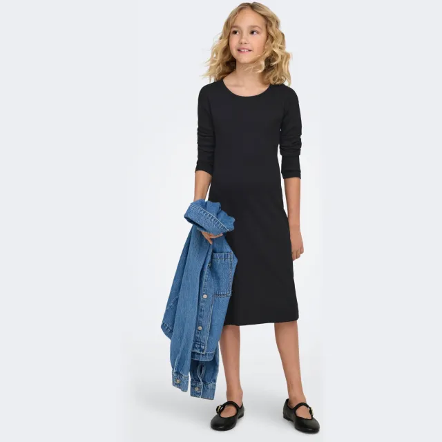 Only midi jurk zwart