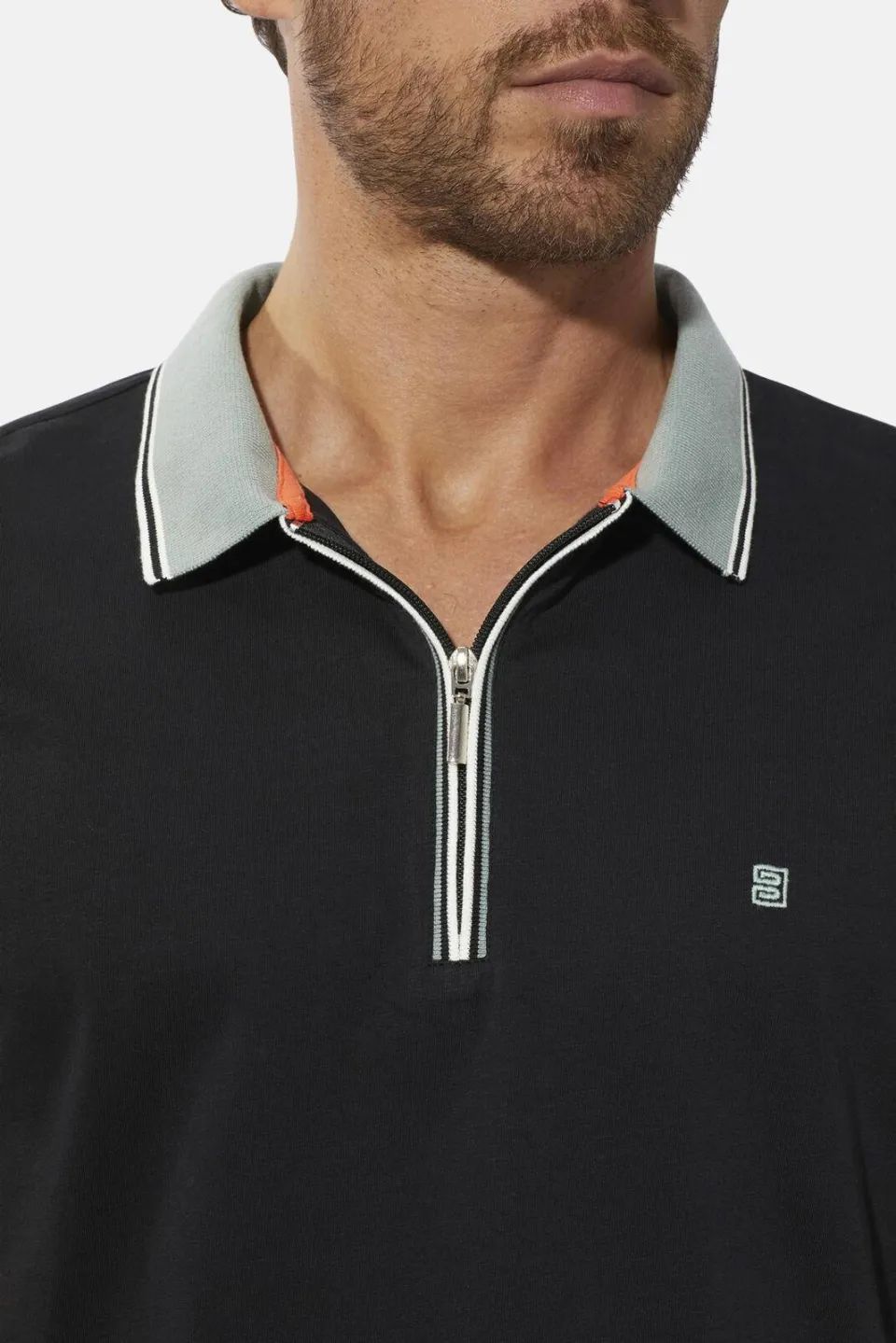 Babista regular fit polo Plus Size - zwart, foto 6