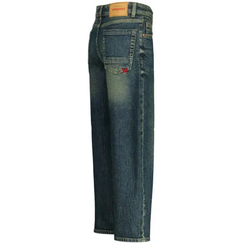 Vingino Relaxed loose fit jeans medium blue denim Blauw Effen, foto 2