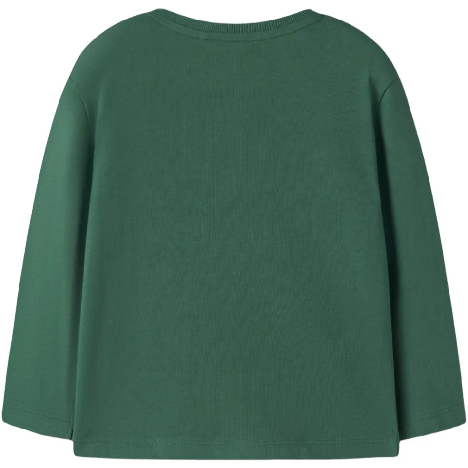 NAME IT MINI rechtvallende longsleeve met print groen, foto 2