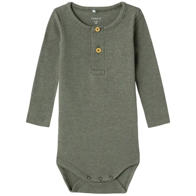 NAME IT BABY romper NBMKAB mosgroen donkergroen, foto 2