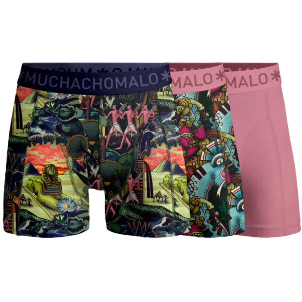 Muchachomalo Heren 3-pack Boxershorts Ancient Civilizations Veelkleurig
