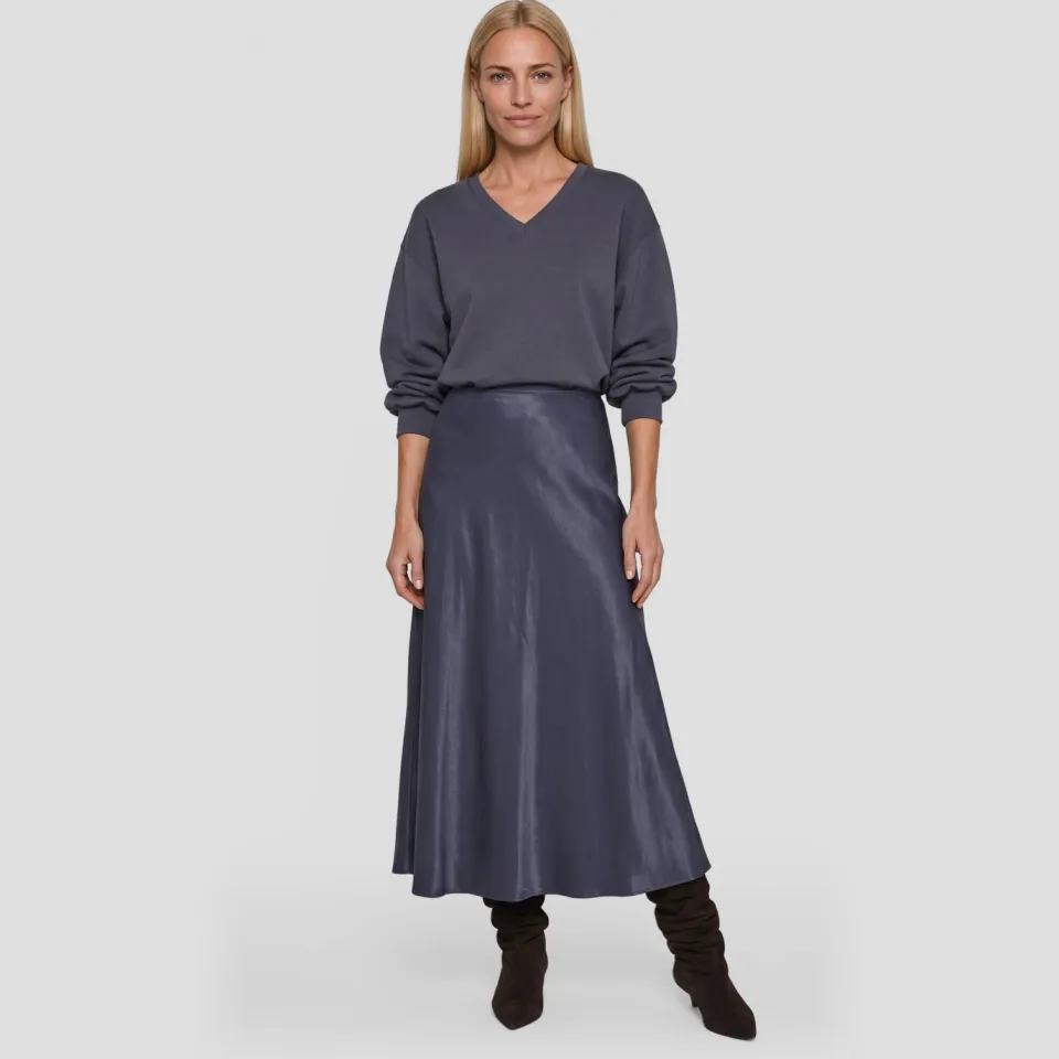 MSCH Copenhagen midi rok donkerblauw
