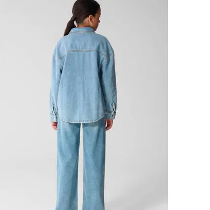 Shoeby wide leg jeans met hartjes - lichtblauw, foto 5