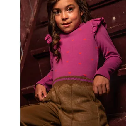 LOOXS little aansluitende longsleeve paars, foto 4