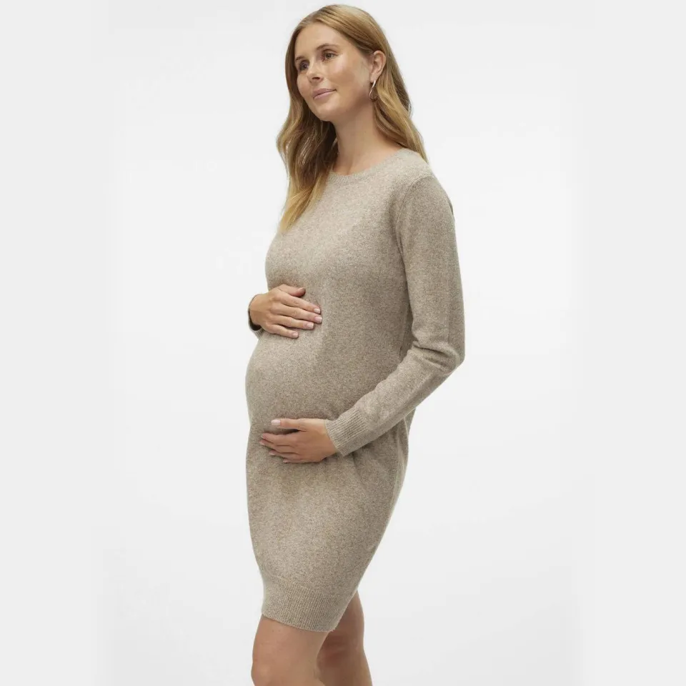 Vero Moda Maternity zwangerschapsjurk beige, foto 3