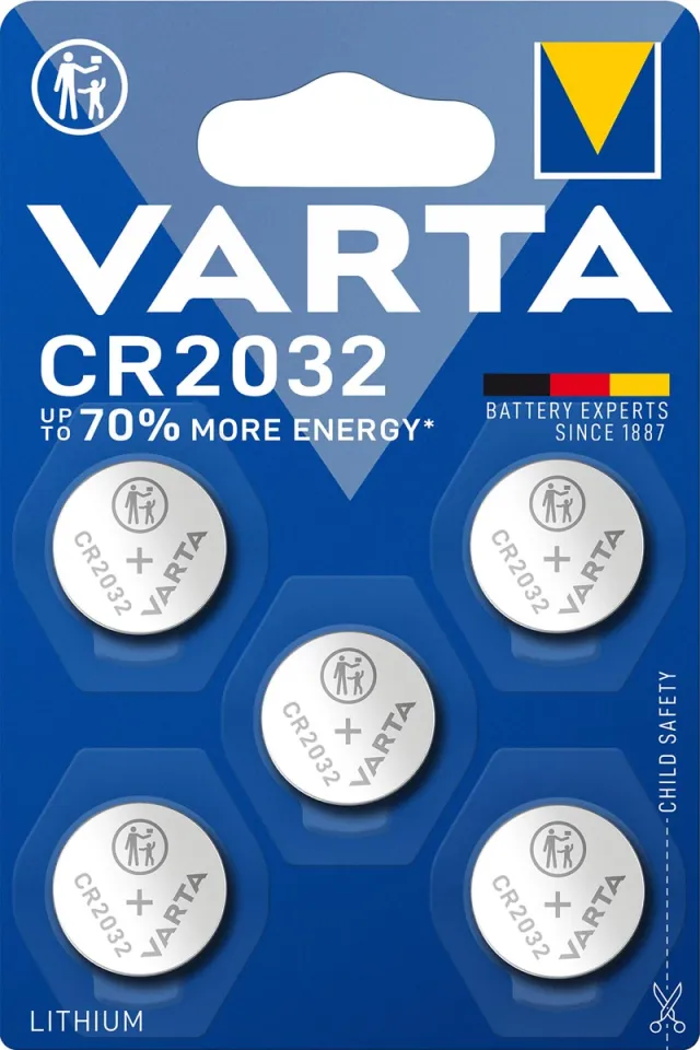 Varta CR2032 lithium knoopcelbatterijen, 5 stuks