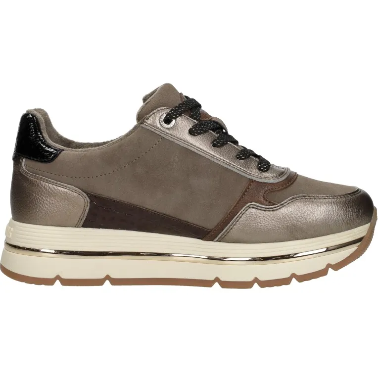 Mustang Noel lage sneakers taupe