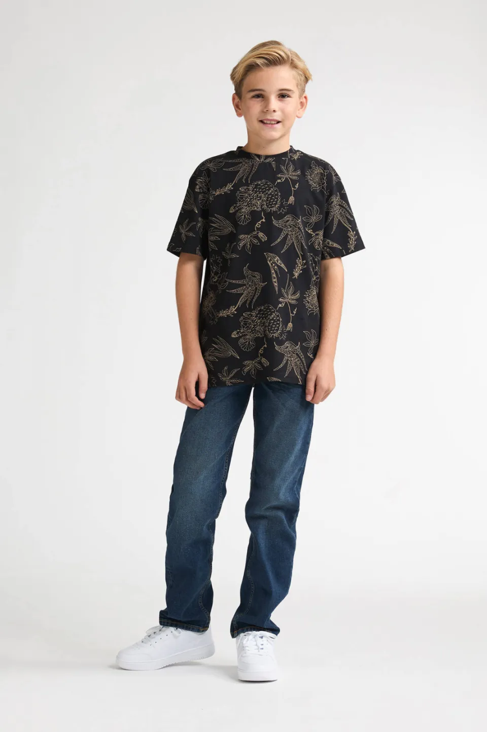 Petrol Industries T-shirt zwart all-over print, foto 4
