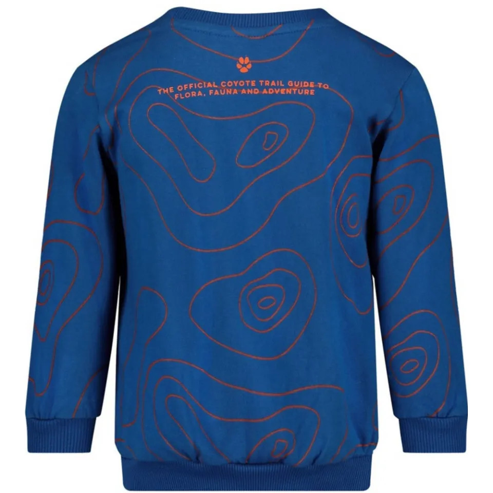 Sturdy sweater oranje/blauw Chasing trails, foto 3