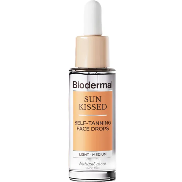 Biodermal Sun Kissed Self-Tanning face drops Zomers