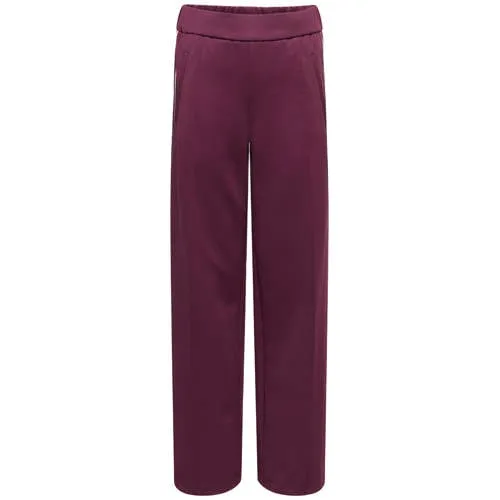 Only wide leg casual broek donkerpaars, foto 2