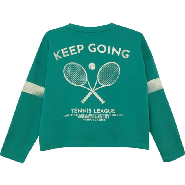 s.Oliver longsleeve met backprint groen meisjes