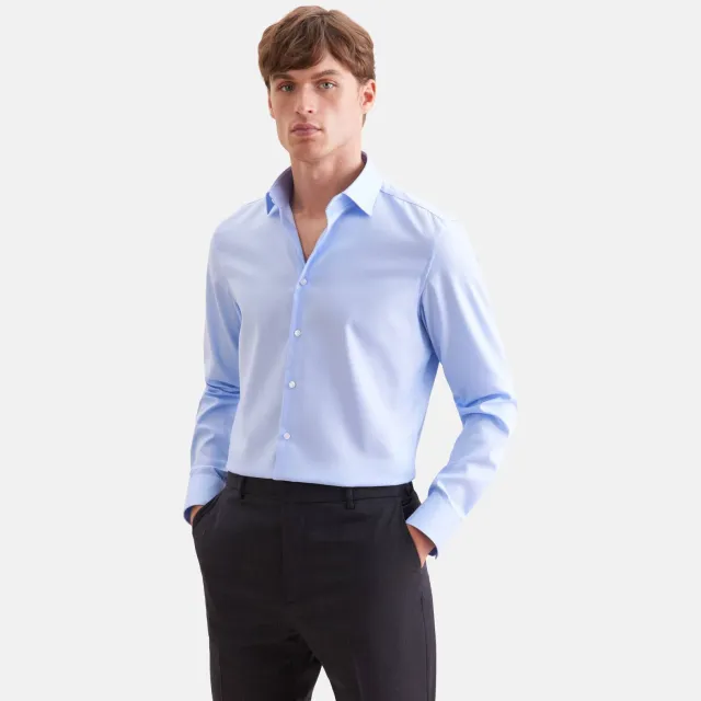 Seidensticker slim zakelijk overhemd blauw Middelmatig Blauw