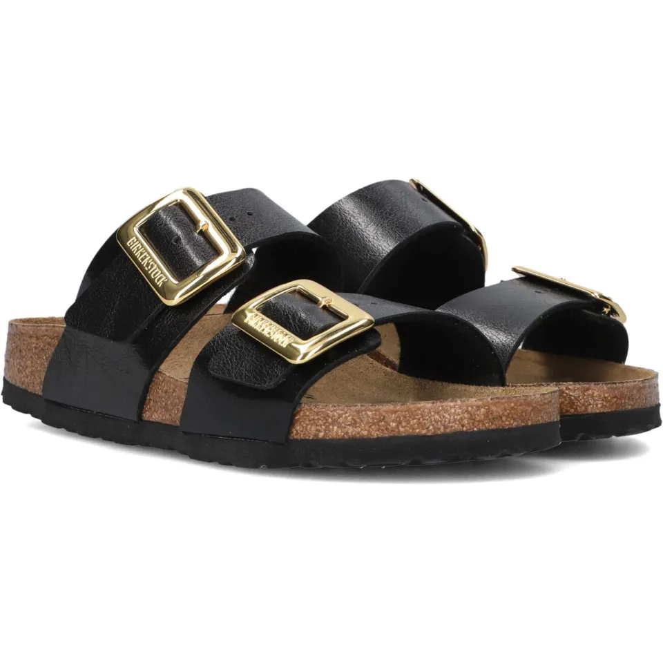 Birkenstock Sydney Cushion Buckle slippers zwart, foto 3